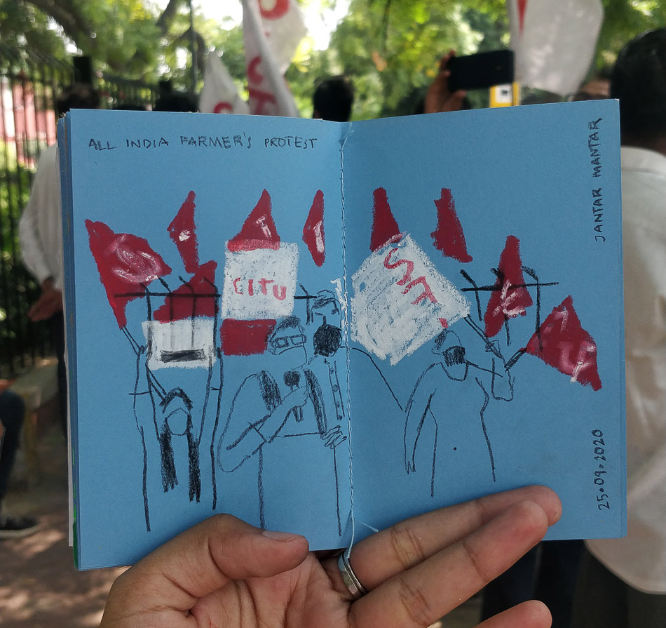 Kruttika, Susarla, All India Farmers Protest, 2020