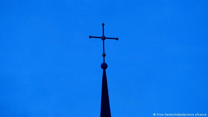 A cross atop a Lutheran church in Osnabrück