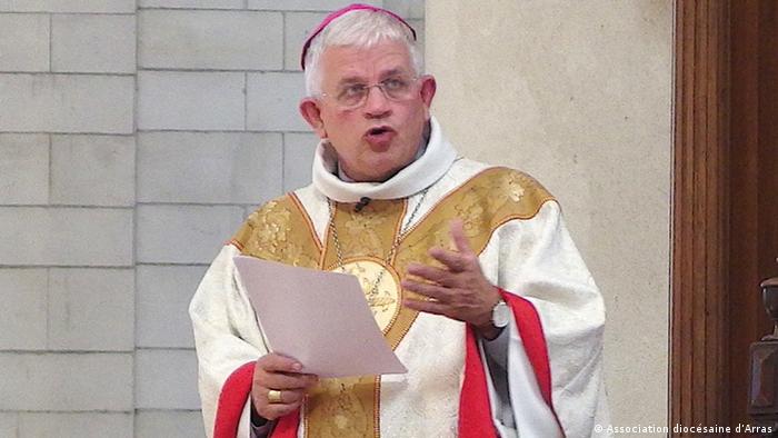 Archbishop Leborgne speaking in church 